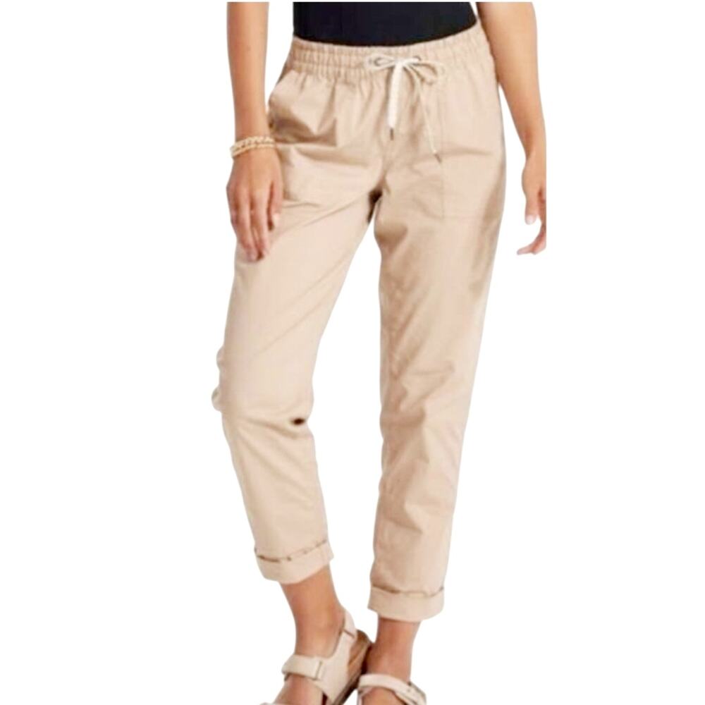 Vuori Womens Ripstop Elastic Waist Exterior Drawstring Cuffed Hem Pants Size S